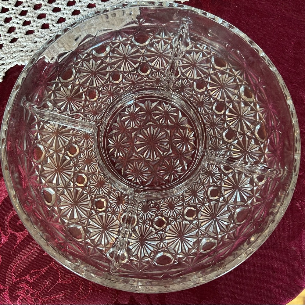 French Luxem De Veropa Daisy&Button Glass Dishes